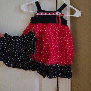 4th of July Dress with Ruffle Butt Bloomers 18m